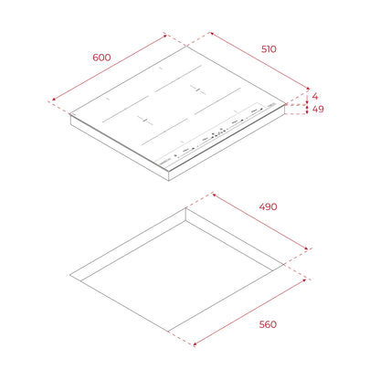 Placa de inducción 60 cm  Flex Teka Infinity IBF 64 G1