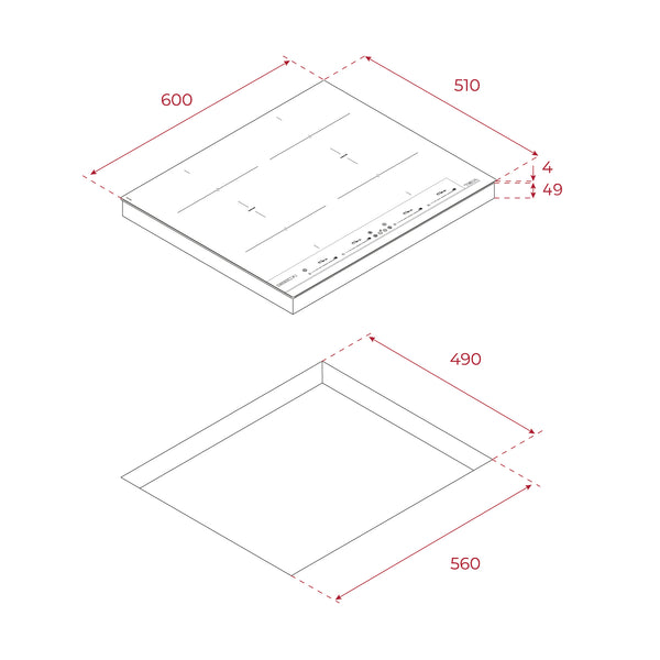 Placa de inducción 60 cm  Flex Teka Infinity IBF 64 G1 112510038