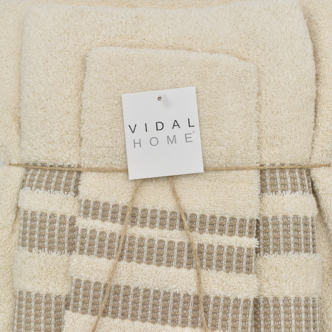 JUEGO DE TOALLAS 3 PIEZAS CHLOE NATURAL-LINO VIDAL HOME
