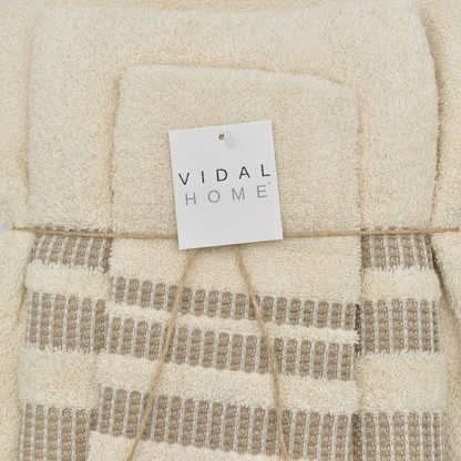 JUEGO DE TOALLAS 3 PIEZAS CHLOE NATURAL-LINO VIDAL HOME