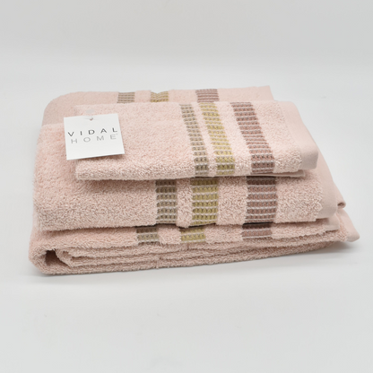 JUEGO DE TOALLAS 3 PIEZAS CHLOE ROSA VIDAL HOME