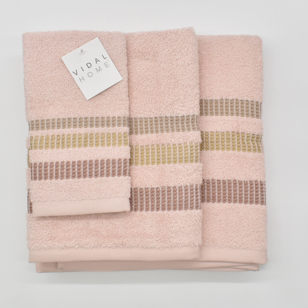 JUEGO DE TOALLAS 3 PIEZAS CHLOE ROSA VIDAL HOME