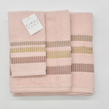 JUEGO DE TOALLAS 3 PIEZAS CHLOE ROSA VIDAL HOME