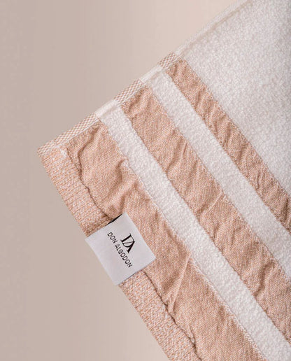 JUEGO DE TOALLAS JACQUARD SIROS BEIGE DON ALGODÓN