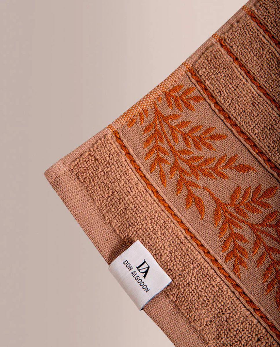 JUEGO DE TOALLAS 3 PIEZAS JACQUARD YEUDI VISÓN DON ALGODÓN