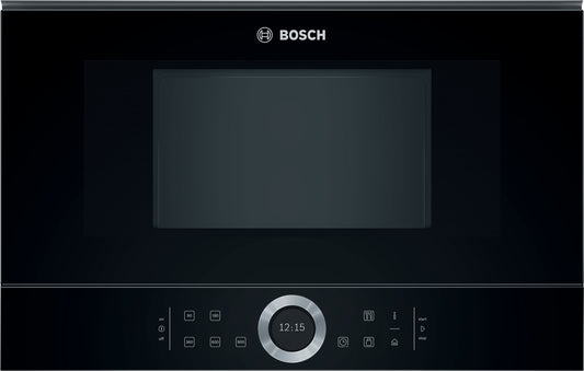 Microondas Bosch Serie 8 cristal negro BFL634GB1 (apertura izquierda)