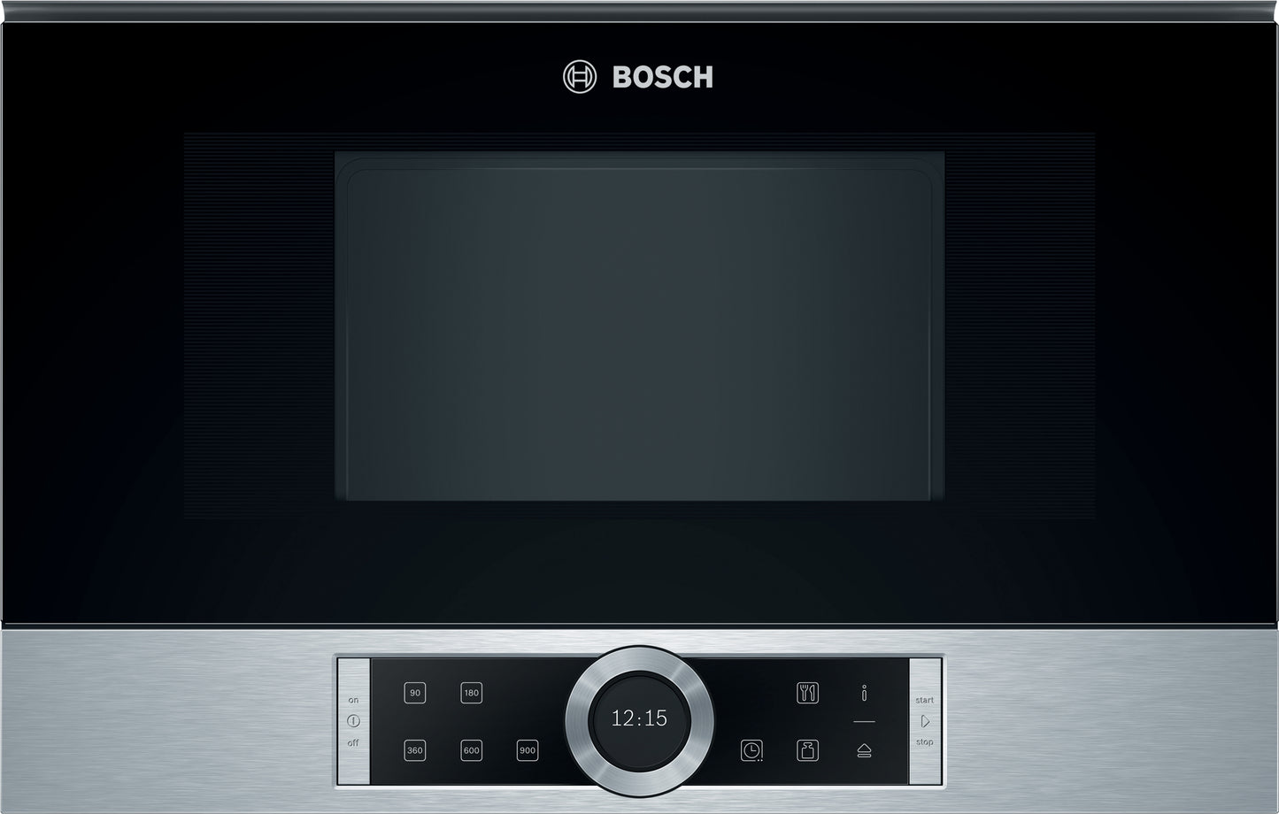 Microondas Bosch Serie 8 acabado acero inox BFL634GS1 (apertura izquierda)