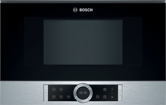 Microondas Bosch Serie 8 acabado acero inox BFL634GS1 (apertura izquierda)