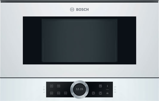 Microondas Bosch Serie 8 cristal blanco BFL634GW1 (apertura izquierda)