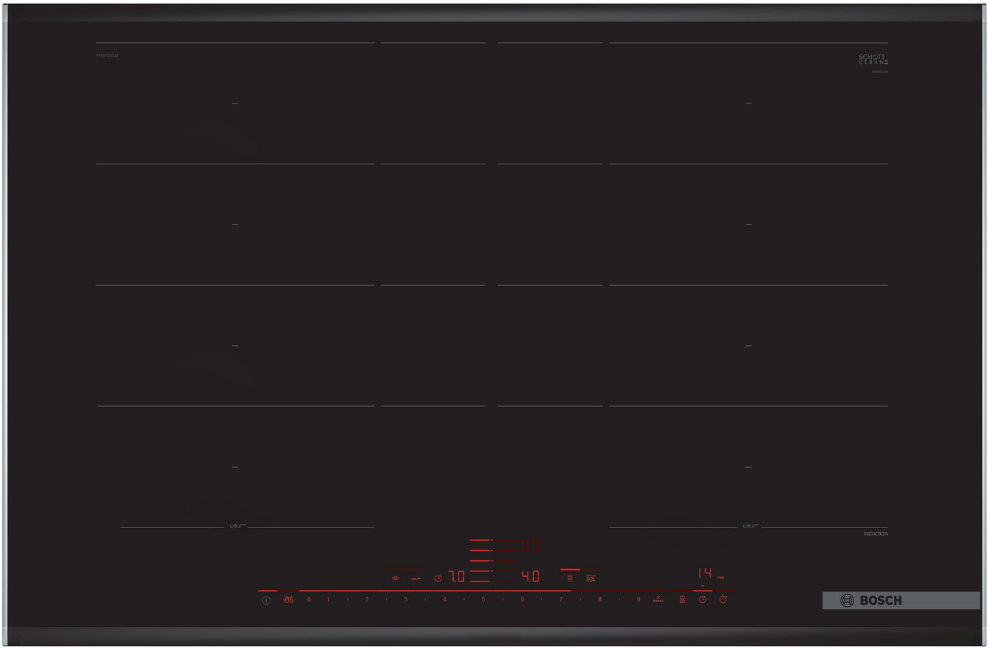 Placa de inducción Bosch 80 cm Flex total Serie 8 PXY875DC1E