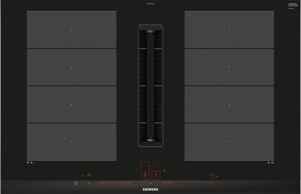 Siemens EX875LX67E iQ700 Placa de inducción con extractor integrado 80 cm 2 Zonas FlexInducción