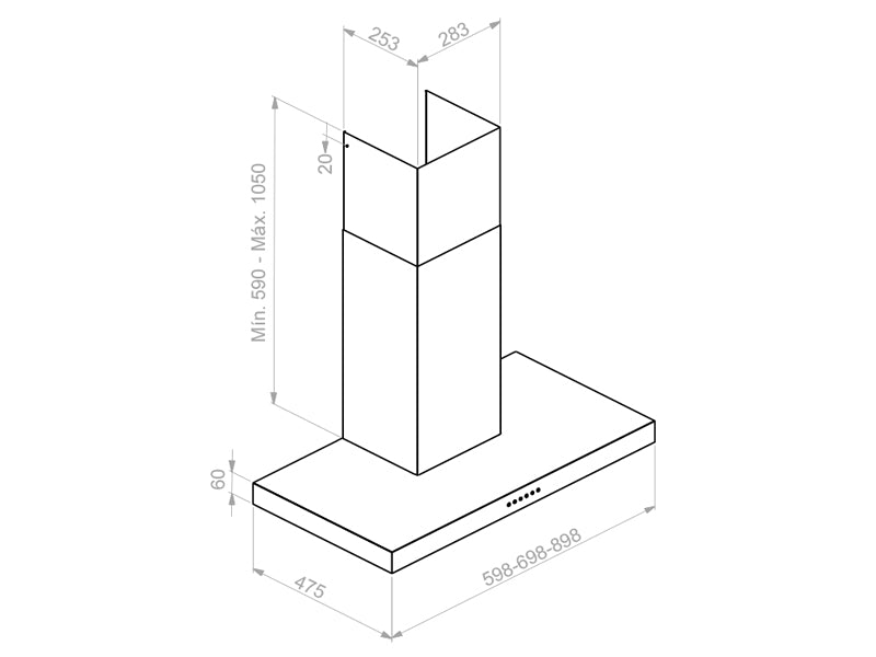 Campana de pared Pando P-823N