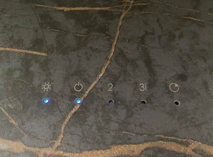 Campana decorativa de pared Pando modelo P-746 Inox + Dekton® Pando