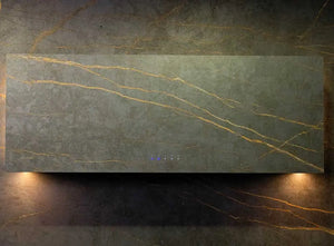 Campana decorativa de pared Pando modelo P-746 Inox + Dekton® Pando