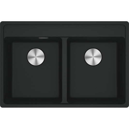Fregadero Franke dos cubetas Maris MRG 620-35-35 TL Negro mate