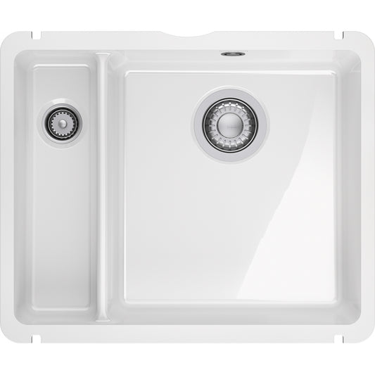 Fregadero Franke cerámica Kubus KXK 160-37-12 Blanco Brillante