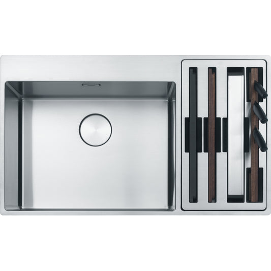 Fregadero Franke Box Center dos cubetas BWX 220-54-27 TL inox. Accesorios derecha