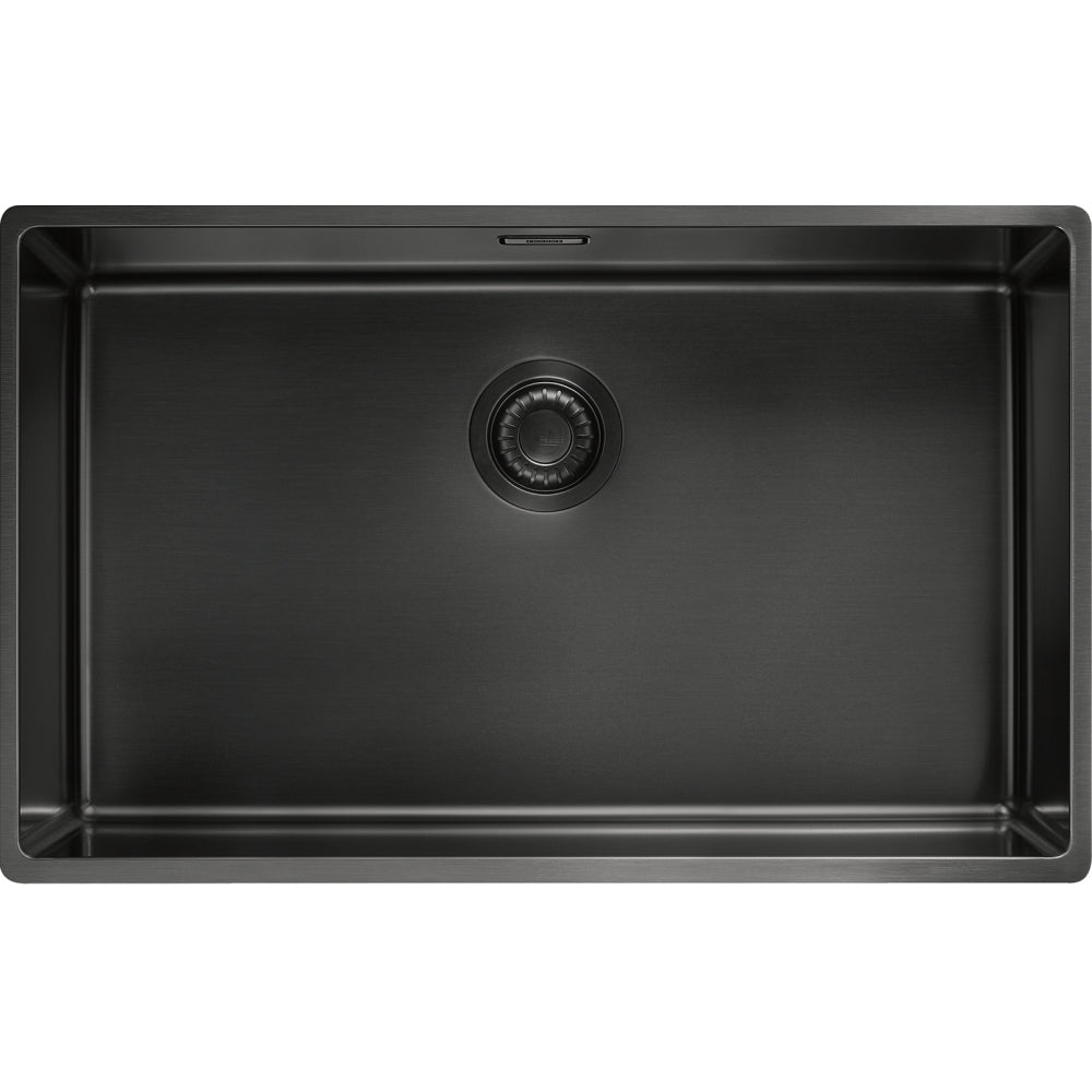 Fregadero Franke Mythos Masterpiece BXM 210/110-68 + válvula automática + vejilla de soporte antracita