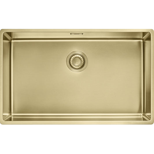 Fregadero Franke Mythos  Masterpiece BXM 210/110-68 + válvula automática + vejilla de soporte oro