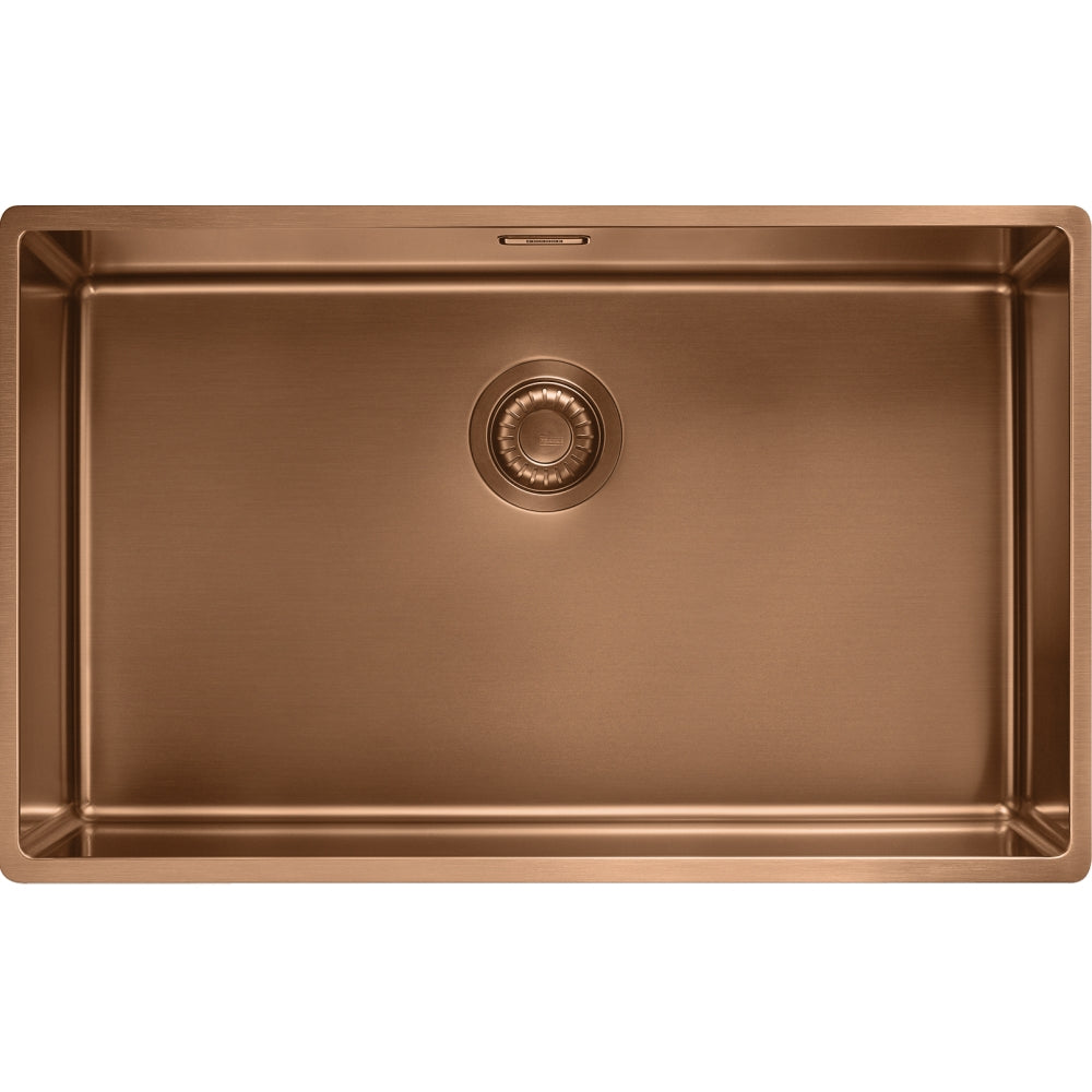 Fregadero Franke Mythos  Masterpiece BXM 210/110-68 + válvula automática + vejilla de soporte cobre