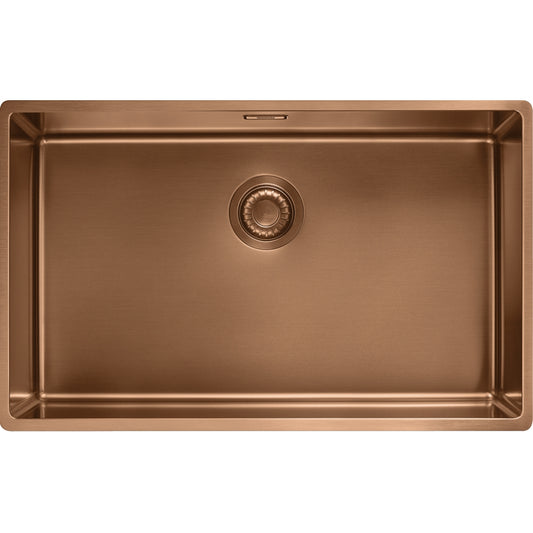 Fregadero Franke Mythos  Masterpiece BXM 210/110-68 + válvula automática + vejilla de soporte cobre