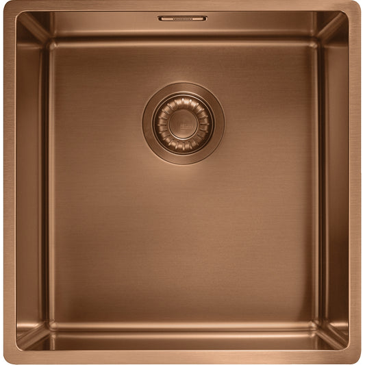 Fregadero Franke Mythos Masterpiece BXM 210/110-40 + Válvula
automática + Rejilla de soporte cobre