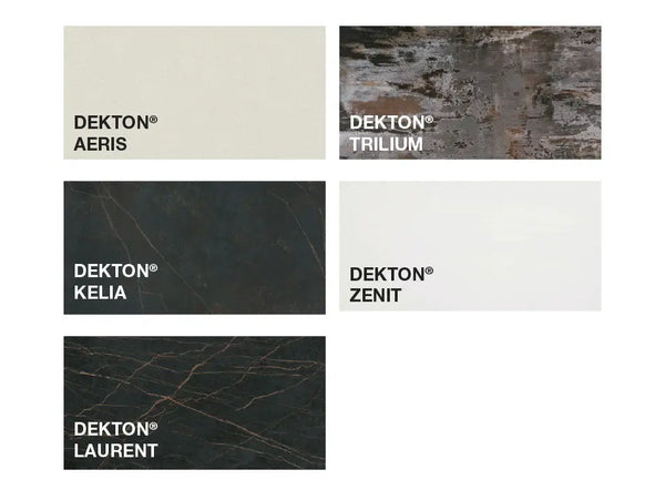 Campana decorativa de pared Pando modelo P-746 Inox + Dekton® Pando