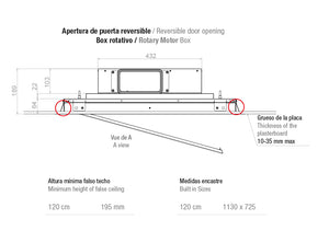 Campana de techo Pando E-221 120 cm