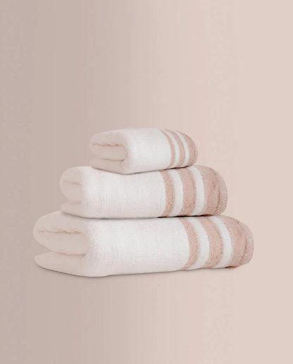 JUEGO DE TOALLAS JACQUARD SIROS BEIGE DON ALGODÓN