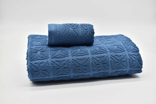 JUEGO DE 3 TOALLAS T1662C AZUL VIDAL HOME