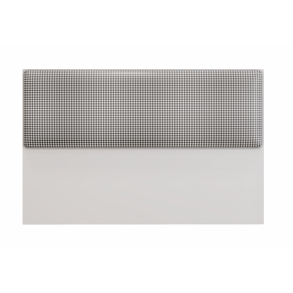 Cabecero tapizado UNI 160, MDP blanco, tejido pied poule, 160x5x90 cms
