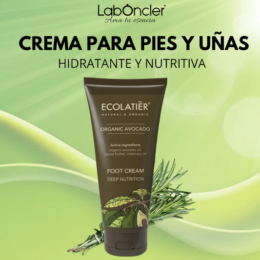 CREMA DE PIES NUTRICIÓN PROFUNDA CON AGUACATE ECOLÓGICO ECOLATIER 100 ML.