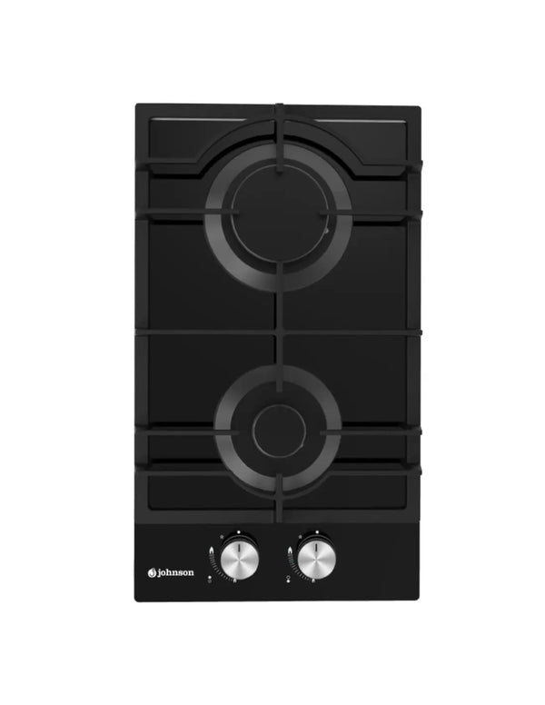 Placa modular de gas Johnson 2 zonas cristal negro JAMA230BN Johnson