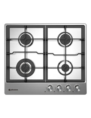 Placa de gas Johnson 60 cm 4 zonas acero inox JAMA4BX1A Johnson