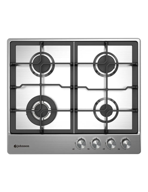 Placa de gas Johnson 60 cm 4 zonas acero inox JAMA4BX1A Johnson