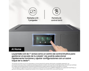 Secadora Samsung DV90F09F4SU3 Bespoke 9 kg Bomba de Calor Grafito Clase A