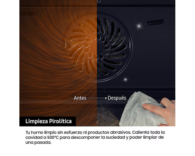 Horno Pirolítico 76L 59.5cm Dual Cook Flex Clase A+ Inox NV7B4530ZAS/U1