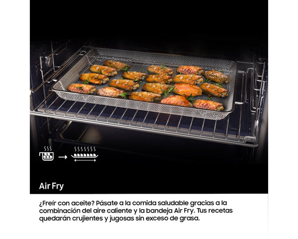 Horno Pirolítico Bespoke AI 76L 59.5cm Dual Cook Steam™ Clase A+ Negro NV7B5750TDK/U1