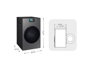 Lavasecadora Samsung WD18DB8995BZT2 Bespoke 18/11 kg Bomba de Calor Grafito Clase A