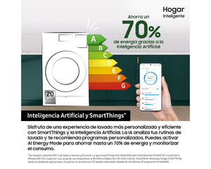 Lavasecadora Samsung WD18DB8995BZT2 Bespoke 18/11 kg Bomba de Calor Grafito Clase A