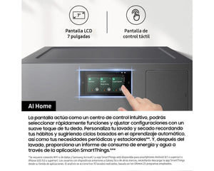 Lavadora Samsung WF90F09C4SU3 Bespoke 9 kg 1400 RPM Autodosificador Grafito Clase A