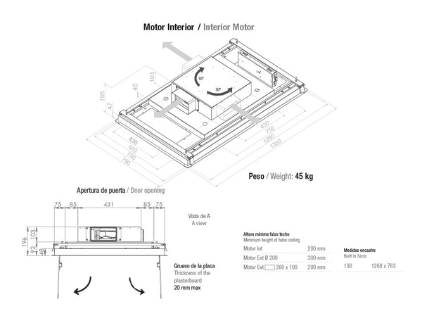 Campana de techo Pando E-231