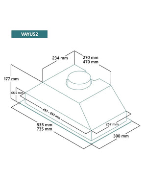 Grupo filtrante Johnson 60 cm acero inox VAYU52X1 Johnson