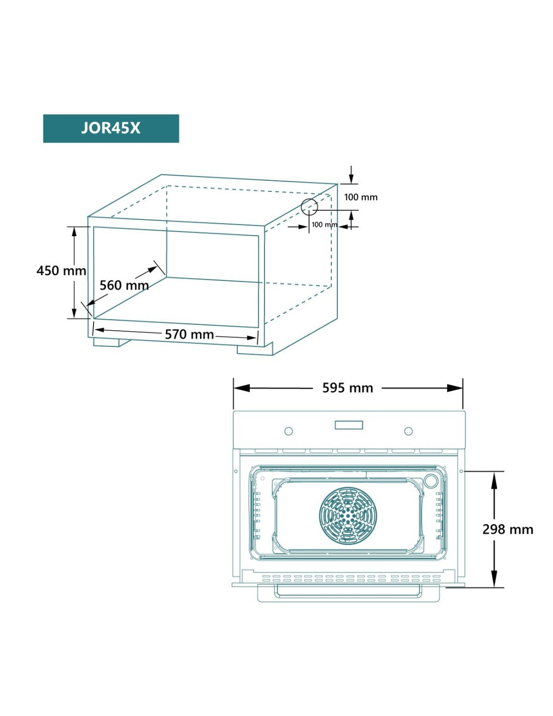 Horno compacto Johnson JOR45X Inox