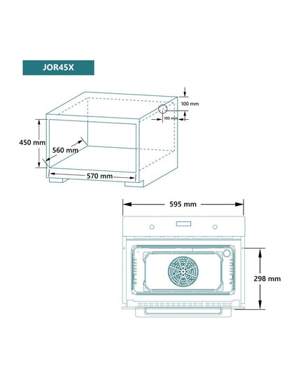 Horno compacto Johnson JOR45X Inox