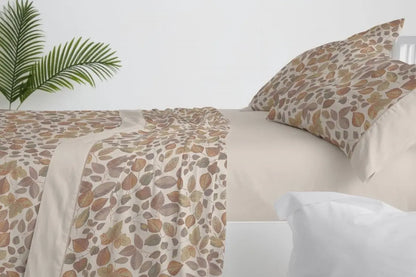 JUEGO DE SABANAS TELA 049 CANELA BURRITO BLANCO