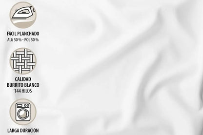 JUEGO DE SABANAS TELA 142 GRIS BURRITO BLANCO.