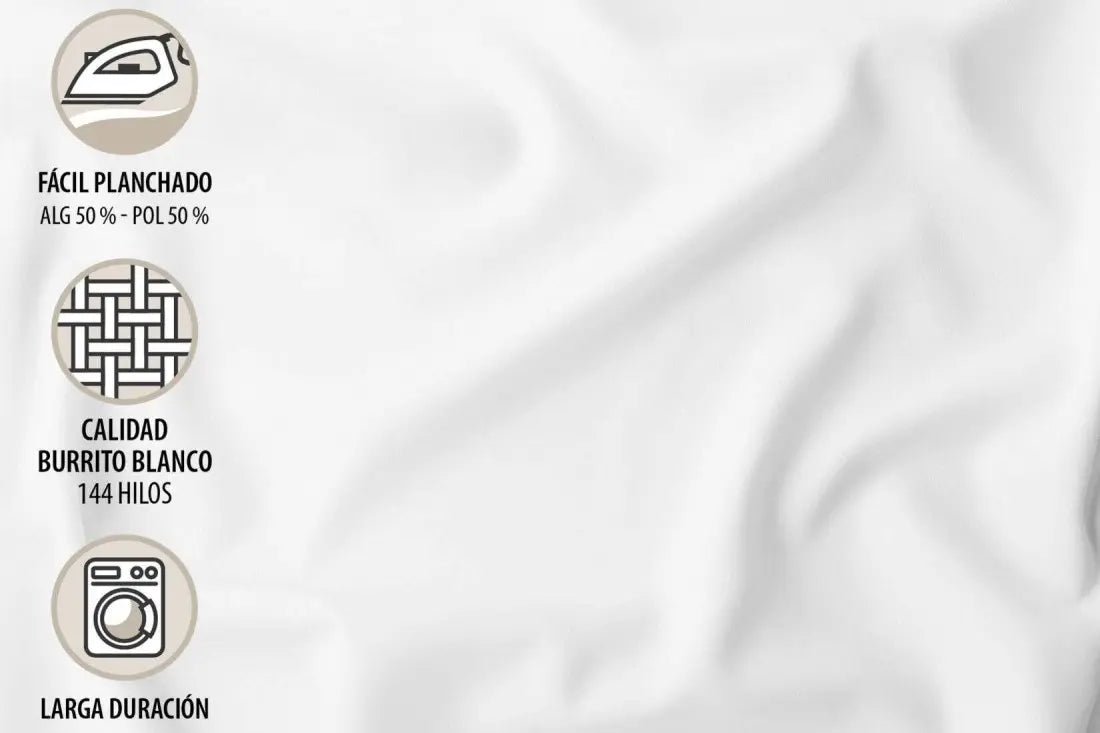 JUEGO DE SABANAS TELA 544 ARENA BURRITO BLANCO.