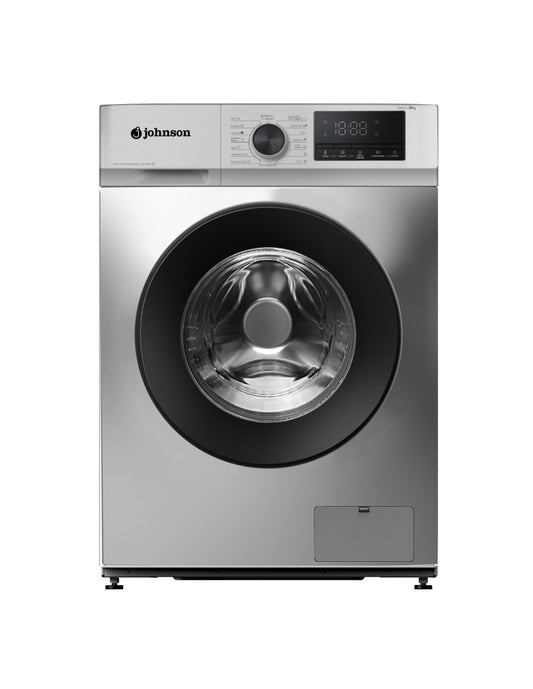 Lavadora Johnson 8 Kg 1400 RPM inverter acabado inox DUERO80XA-1