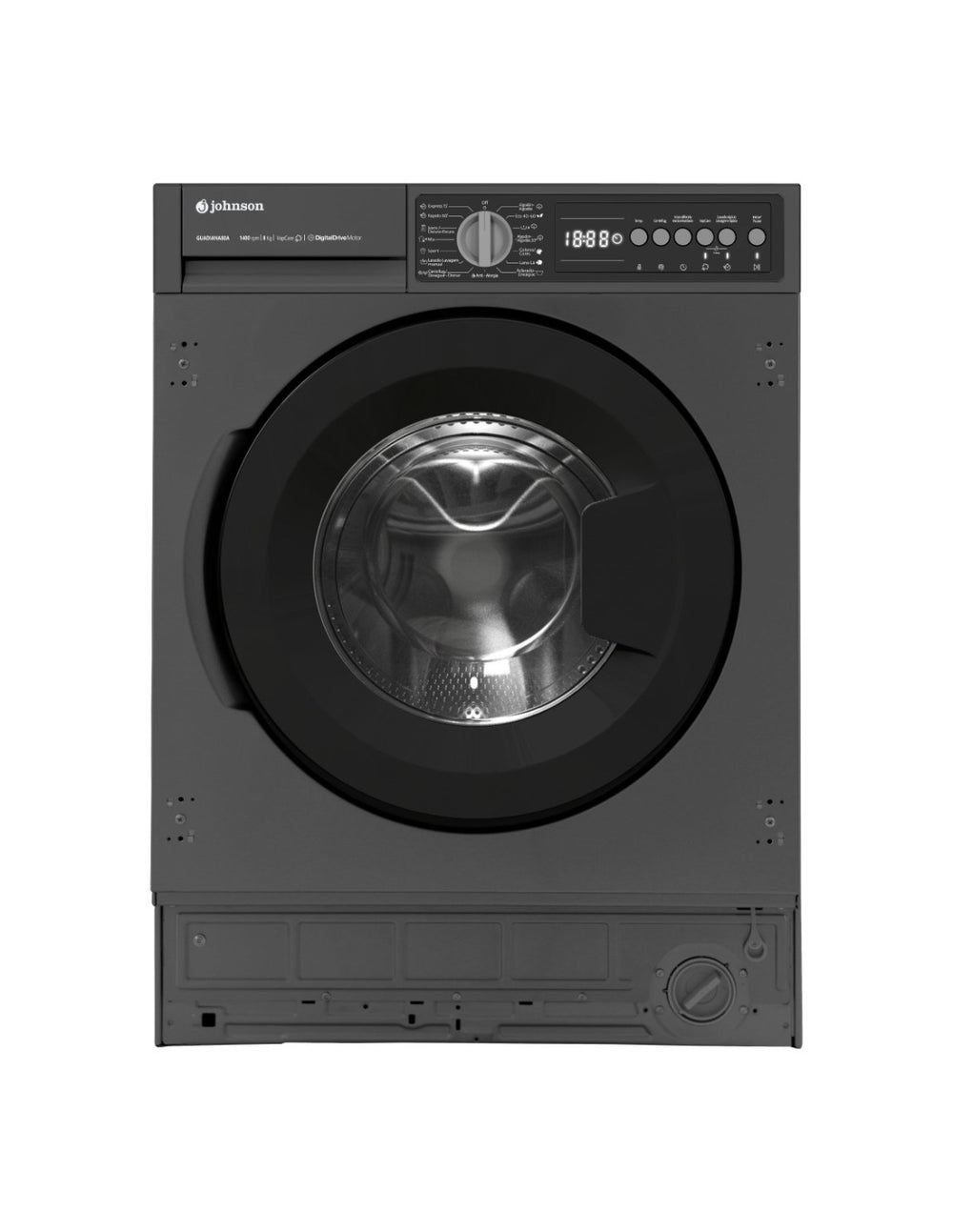 Lavadora integrable Johnson 8 Kg 1400 RPM GUADIANA80A
